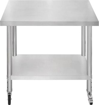 MonsterShop KuKoo Work Table - 90cm x 60cm x 86cm in Silver | Size: 90 cm x 60 cm x 86 cm