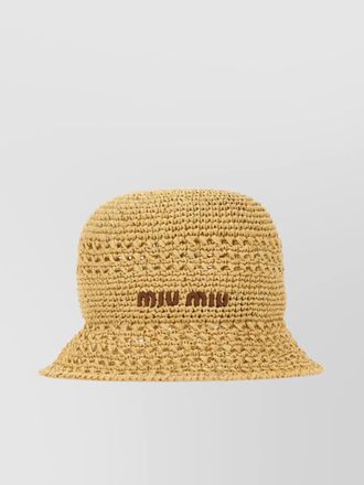 Miu Miu raffia hat bucket wide brim