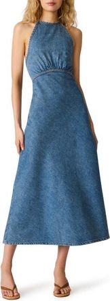 Steve Madden Vilman Denim Halter Maxi Dress in Arctic Blue at Nordstrom, Size X-Large