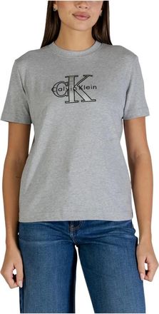 Calvin Klein Jeans Tops, Dames, Grijs, XS, T-Shirts