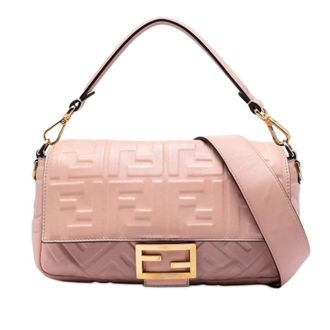 Fendi Pre-owned Fendi Zucca Embossed Leather Baguette Satchel Ladies BT89DQ6H8LQITDFA