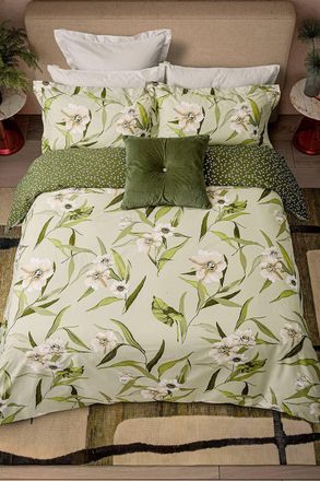 Ted Baker Cabana Cotton Duvet Cover Set in Green | Size: King
