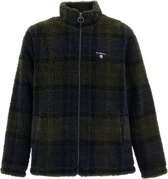 Barbour Tartan Sherpa Fleece - Heren - Sport - Grijs - Maat: M Fleece