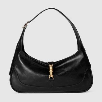 Gucci Jackie Slim Small Shoulder Bag, Black, Leather