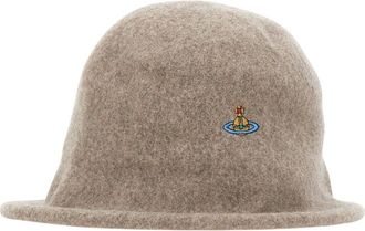 Vivienne Westwood Cloche-hoed - Dames - Accessoires - Beige - Maat: S/M Zijde