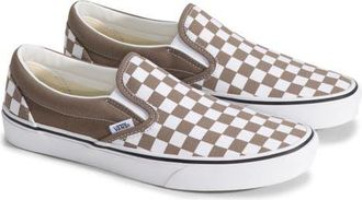 Vans Classic Slip-On Sneaker in Checkerboard Walnut at Nordstrom, Size 6.5 Womens