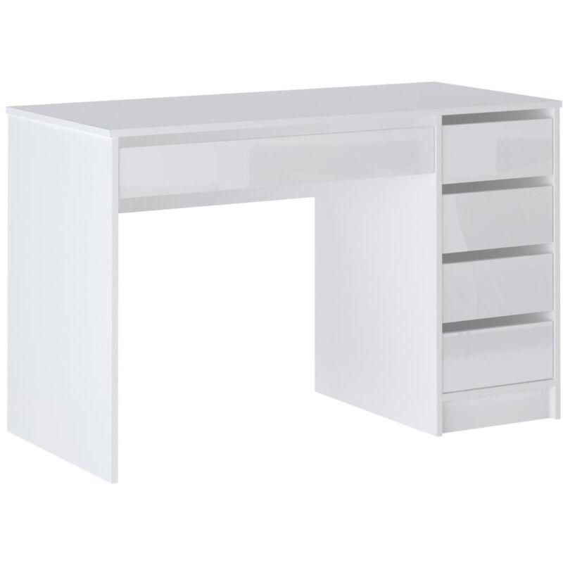 Letto Combinato Vente-unique RIGALI 90x200 Cm Con Scrivania, Contenitori E Rete, Bianco
