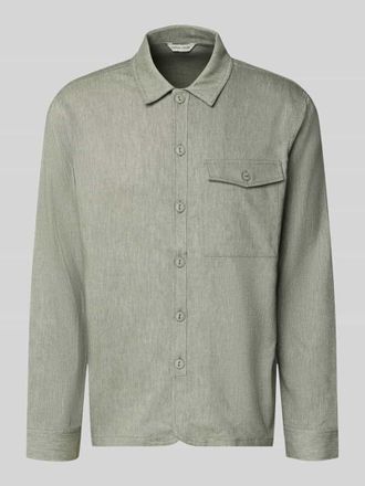 Casual Friday Casual Friday Regular Fit Hemdjacke mit Kentkragen Modell BRO in Dunkelgruen, Gr&ouml;&szlig;e XXL