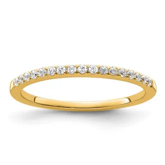 Diamond2Deal 14k Yellow Gold Lab Grown Diamond Wedding Band Ring 0.17Ct Clarity- VS Color- G-H