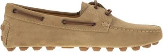 Tod's Gommino Bubble Boat Shoe - Heren - Bootschoenen - Beige - 41 EU - Leer - Schoenen