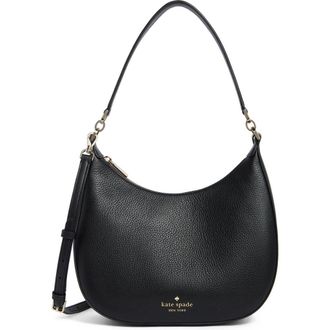 Kate Spade New York janie pebbled leather shoulder bag in Black at Nordstrom Rack
