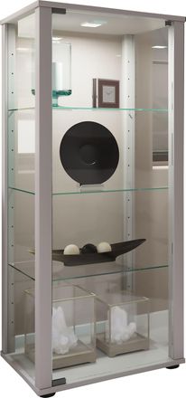 ebuy24 Ebuy24 - Vitrina De Vidrio Vcm De Pie Vitrina De Vidrio Con Vidrio De Seguridad Esg Dimensiones Aprox. Al. 115 X An. 50 X P. 38 Cm Soporte Vitrina Vid