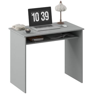 HOMCOM Computer Desk Writing Table Study Workstation Storage - Rustic Brown | TJ Hughes