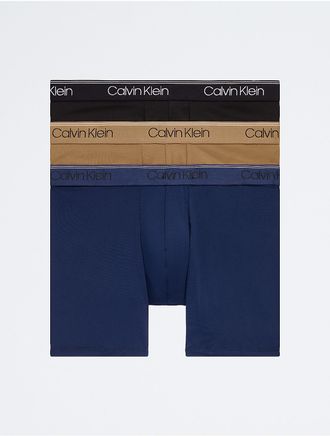 Calvin Klein Mens Micro Stretch 3-Pack Boxer Brief - Multi - XL