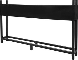 ML Design Ml-design - Estanter&iacute;a Metalica Para Le&ntilde;a 200x25x115 Cm Antracita Le&ntilde;era Con Tapa Protectora Portale&ntilde;a 0,8 M&sup3; / 1,3 Srm Soporte Exterior/interior De A