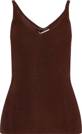 Áeron Freesia knitted top - women - Organic Cotton - M - Brown