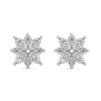 Pompeii3 1/2Ct Marquise Star Diamond Earrings 14k Gold Earrings Lab Grown
