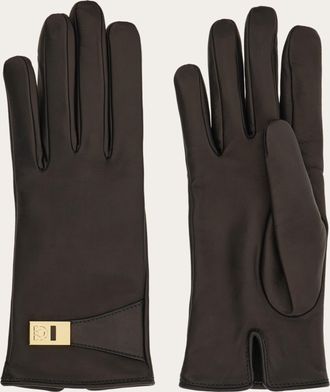 Ferragamo Women Gloves with buckle Black