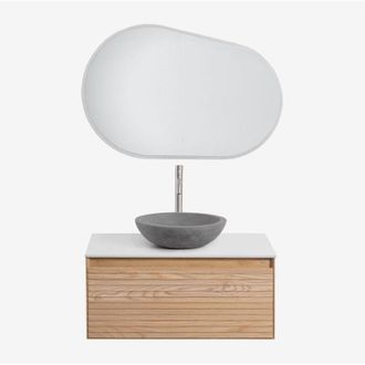 Sklum Sklum - Conjunto De Mueble De Ba&ntilde;o En Madera De Fresno Tedrik