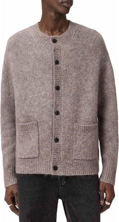 AllSaints Coby Wool & Mohair Blend Cardigan in Oak Brown at Nordstrom, Size Xx-Large