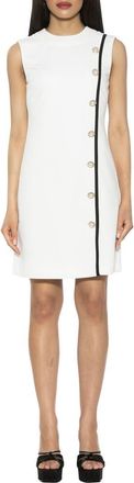 Alexia Admor Stripe Detail Sleeveless Shift Dress in Ivory at Nordstrom Rack, Size X-Small