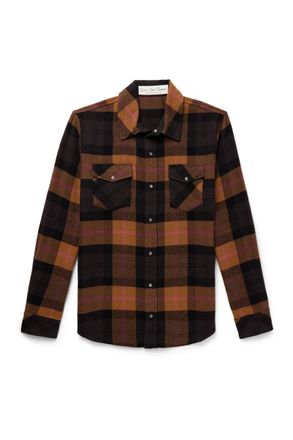 God's True Cashmere Checked Cashmere Shirt