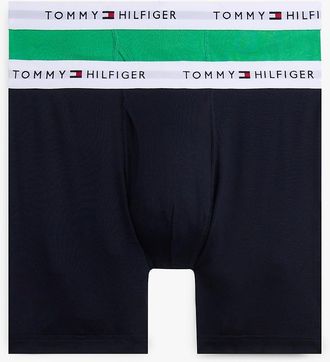 Tommy Hilfiger Mens Cotton Classics Boxer Brief 3-Pack - Green - XL