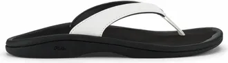 Olukai Womens Ohana Lahi Sandal In White Sand/black