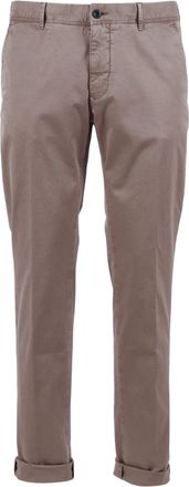 Incotex Slim Fit Brown Cuffed Straight-Leg Pants