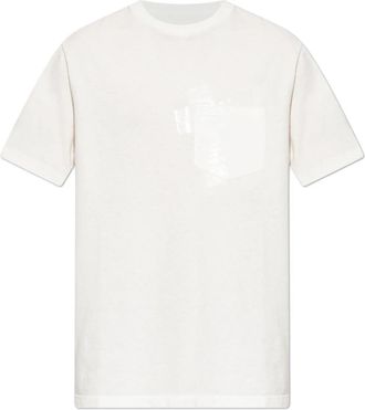 Maison Margiela T-shirt van getapete katoenen jersey - Heren - T-shirts - Wit - S - Katoen - Tops