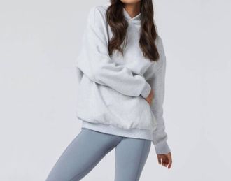 Vuori Clothing Restore Oversized Hoodie In Pale Grey Heather