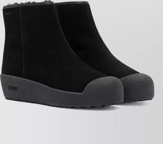 Bally leather platform ankle boots