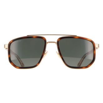 Gucci Aviator Mens Gold Havana Green GG2073S Metal - One Size
