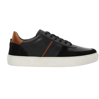 Dune London Heren Theron Leren Sportschoenen (Zwart)