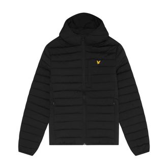 Lyle & Scott Jassen, Heren, Zwart, S, Polyester, Stretch Lichtgewicht Gewatteerd Jack