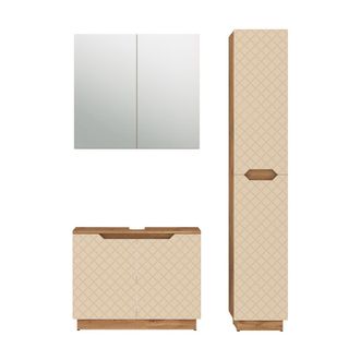 Vicco Juego De Muebles De Ba&ntilde;o De 3 Piezas Lotta, Cachemira, 3 Piezas, Vicco