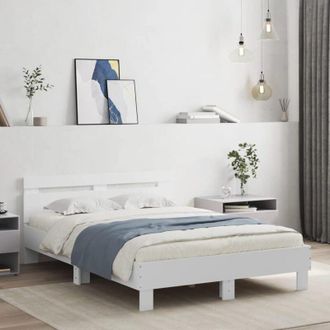 vidaXL Giroletto con led senza Materasso Bianco 120x200 cm - Vidaxl