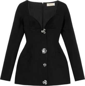 Blumarine Abito corto con decorazione - Nero