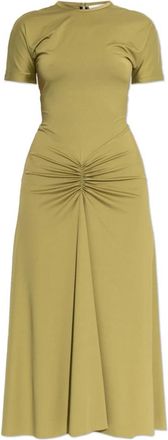 Victoria Beckham Blaire Midi Jurk - Dames - Casual kleedjes - Groen - S - Polyester - Kleedjes