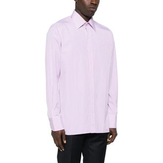 Tom Ford Heren, Overhemden, Roze, Maat: M Katoen