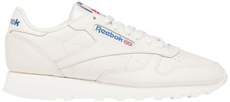 Reebok Men Classic Leather Sneaker, Chalk/Vector Blue/Vector Red, 17