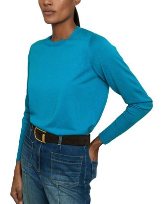 Reiss Wendy Crew Neck Silk & Cashmere-Blend Sweater