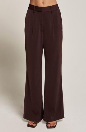 Crescent Silky Wide Leg Trousers in Merlot at Nordstrom, Size X-Small