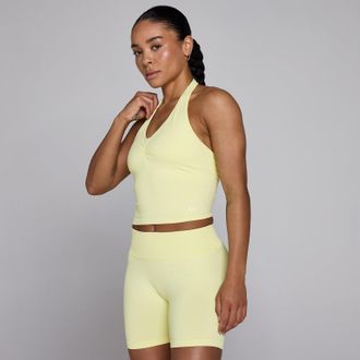 MyProtein Camiseta de tirantes sin costuras con cuello halter Tempo para mujer de MP - Lim&oacute;n - XL