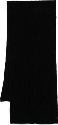 Lady Anne Kasjmier Kabel Gebreide Wrap Sjaal - Dames - Wintersjaals - Zwart - ONE Size - Kasjmier - Accessoires