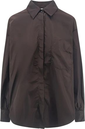Aspesi Klassiek Overhemd - Dames - Overhemden - Bruin - L - Polyester - Overhemden
