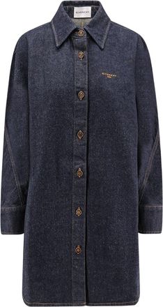 Givenchy Long Denim Shirt-Donna