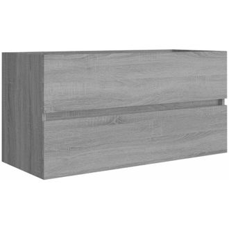 vidaXL Mueble De Lavabo Madera De Ingenier&iacute;a Gris Sonoma 90x38,5x45cm Vidaxl