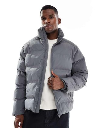 Jack & Jones Piumino spesso grigio