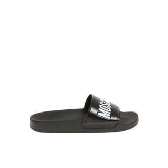 Moschino Schoenen, Heren, Zwart, 42 EU, Pool Slide